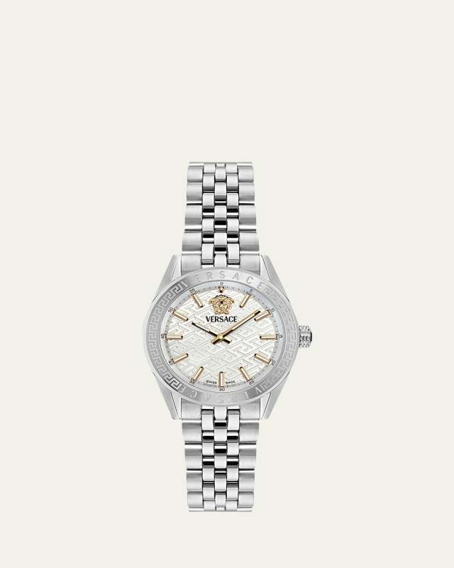 V-Code 36mm Stainless Steel Bracelet Watch
